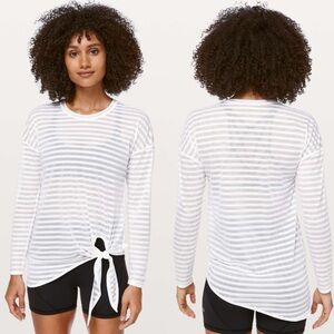 Lululemon Tie Your Practice Long Sleeve *Stripe